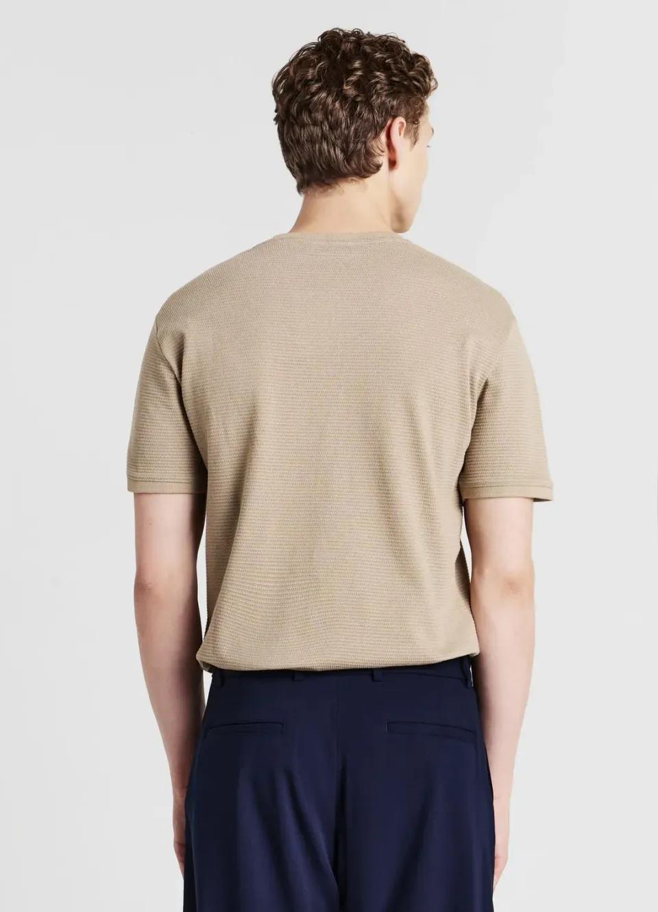 Calliope T-shirt coton opéré homme col rond uni