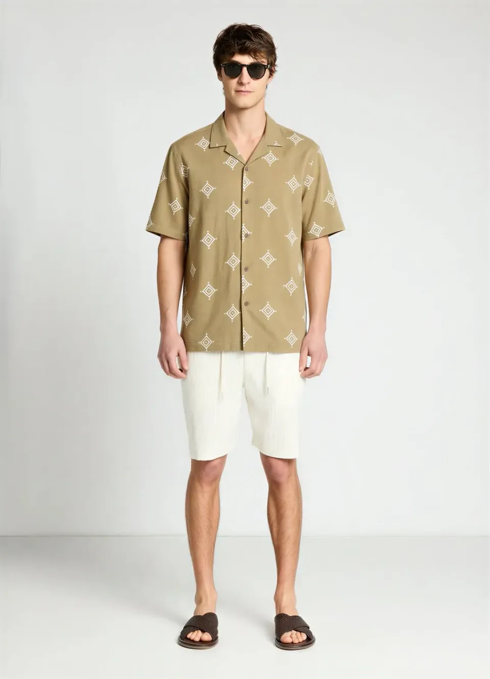 Calliope Chemise bowling chemise homme broderie