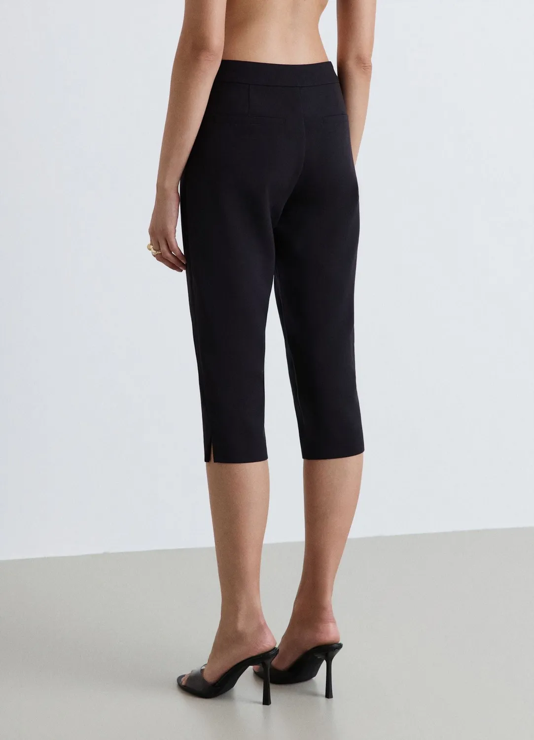 Calliope capri pantalon droit sartorial bureau