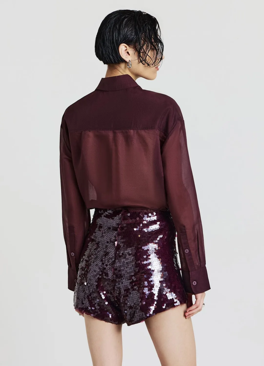 Calliope short femme à paillettes effet brillant
