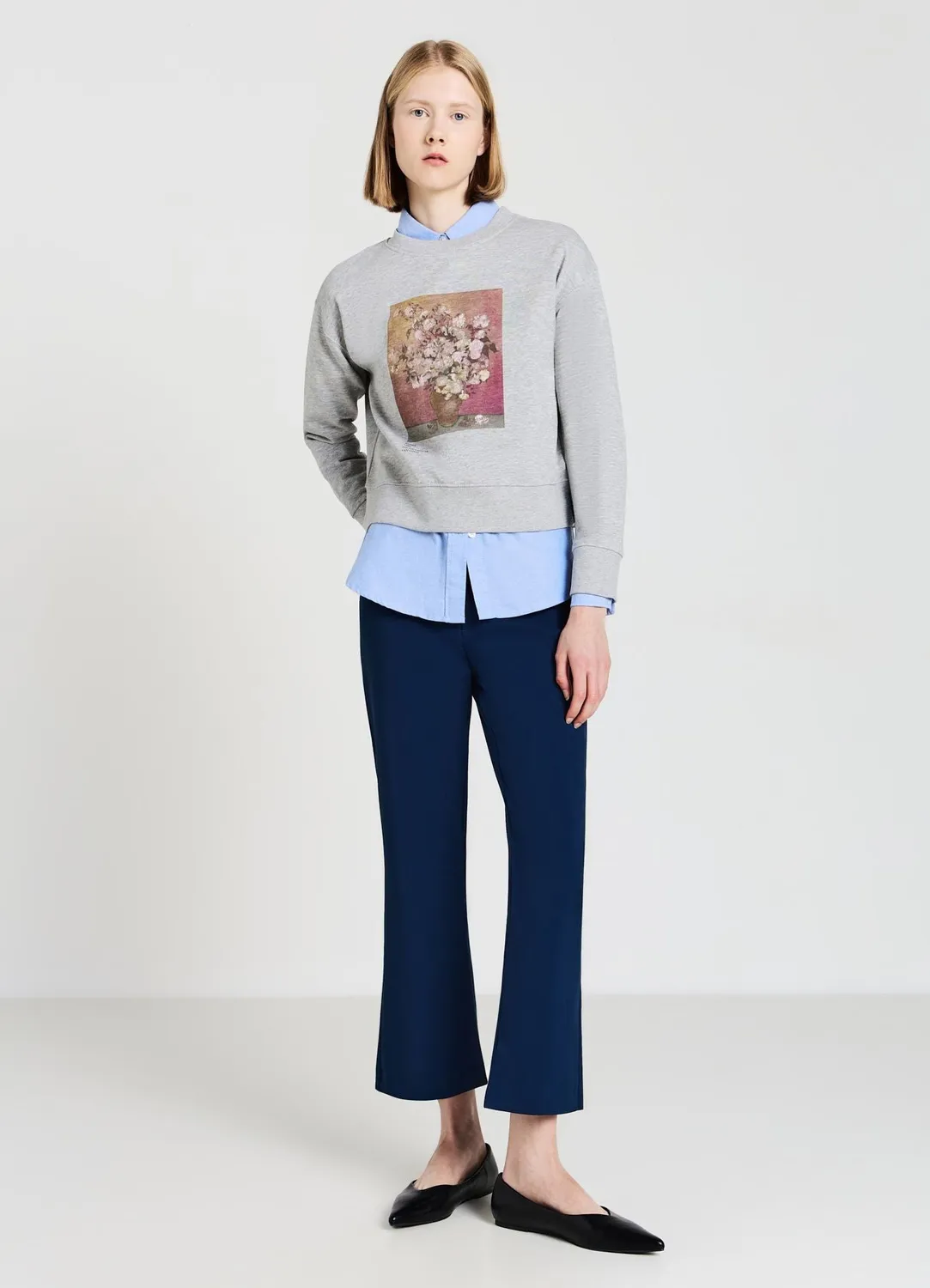 Calliope sweat femme col rond imprimé artistique