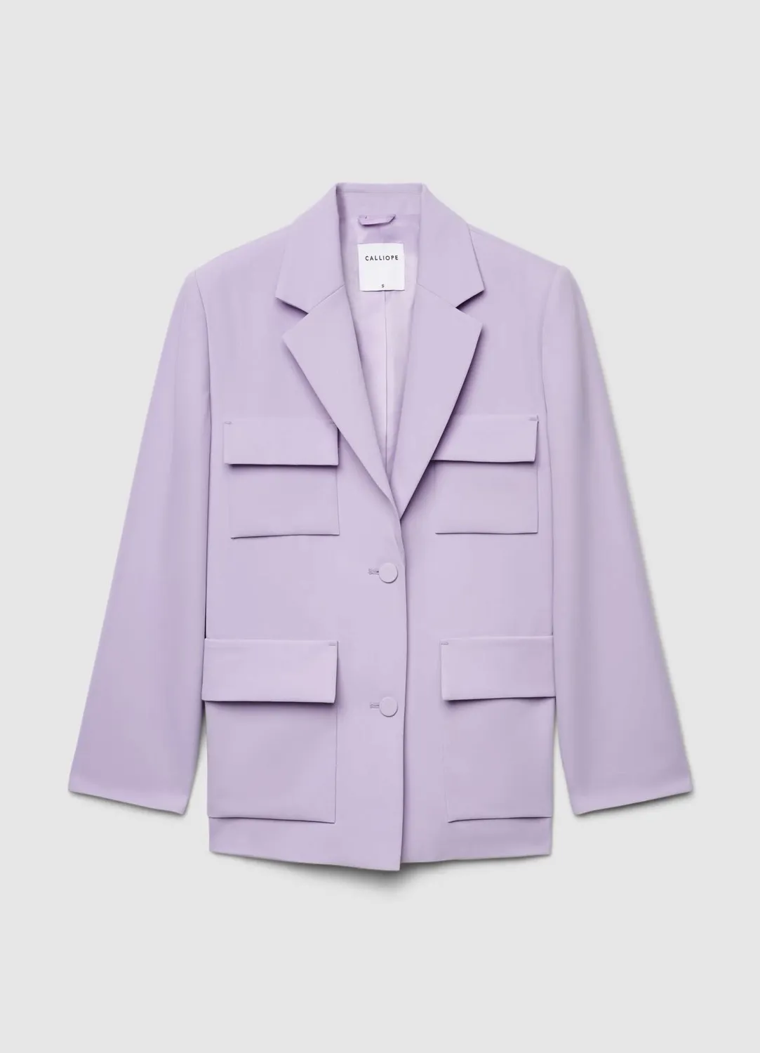 Calliope veste monopetto utility poches plaquées