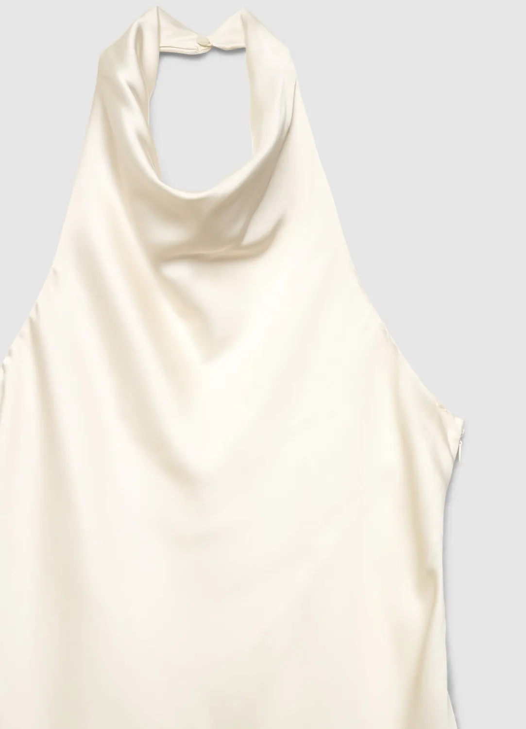 Calliope top halter satiné asymétrique femme