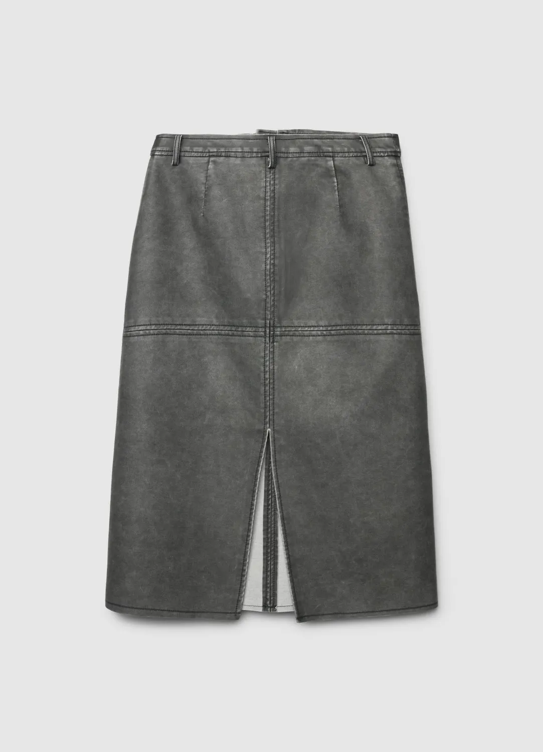 Calliope jupe midi femme simili cuir fente avant