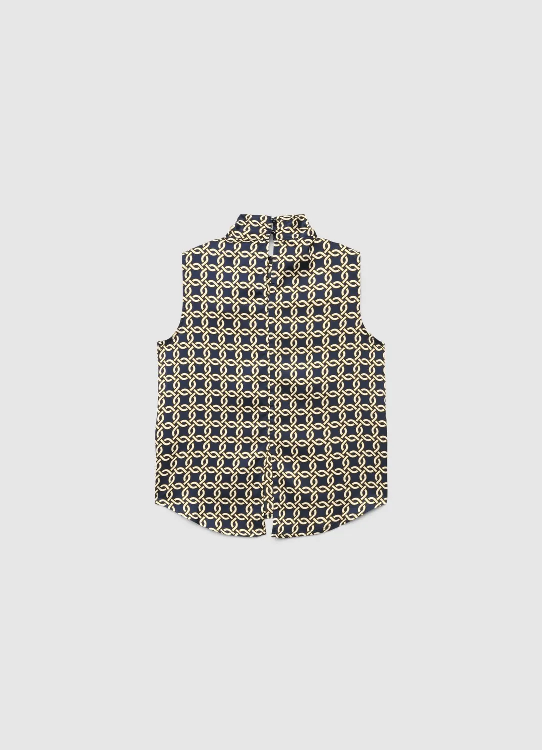 Calliope top col montant femme sans manches nœud
