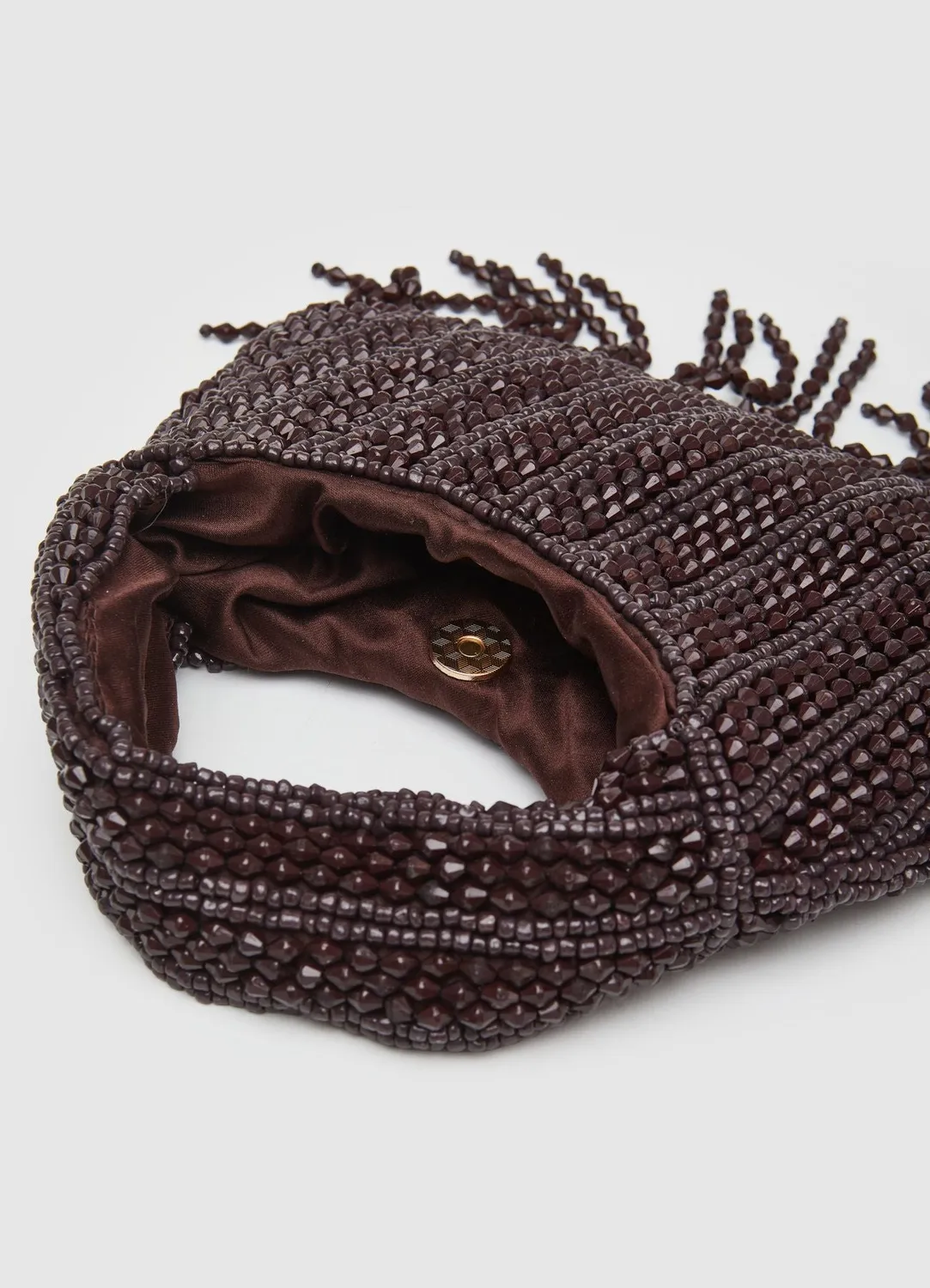 Calliope sac demi-lune perles franges TU