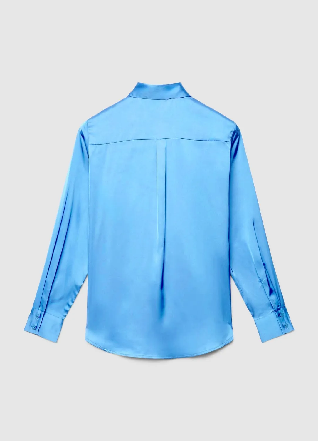 Calliope chemisier femme satiné uni manches longues