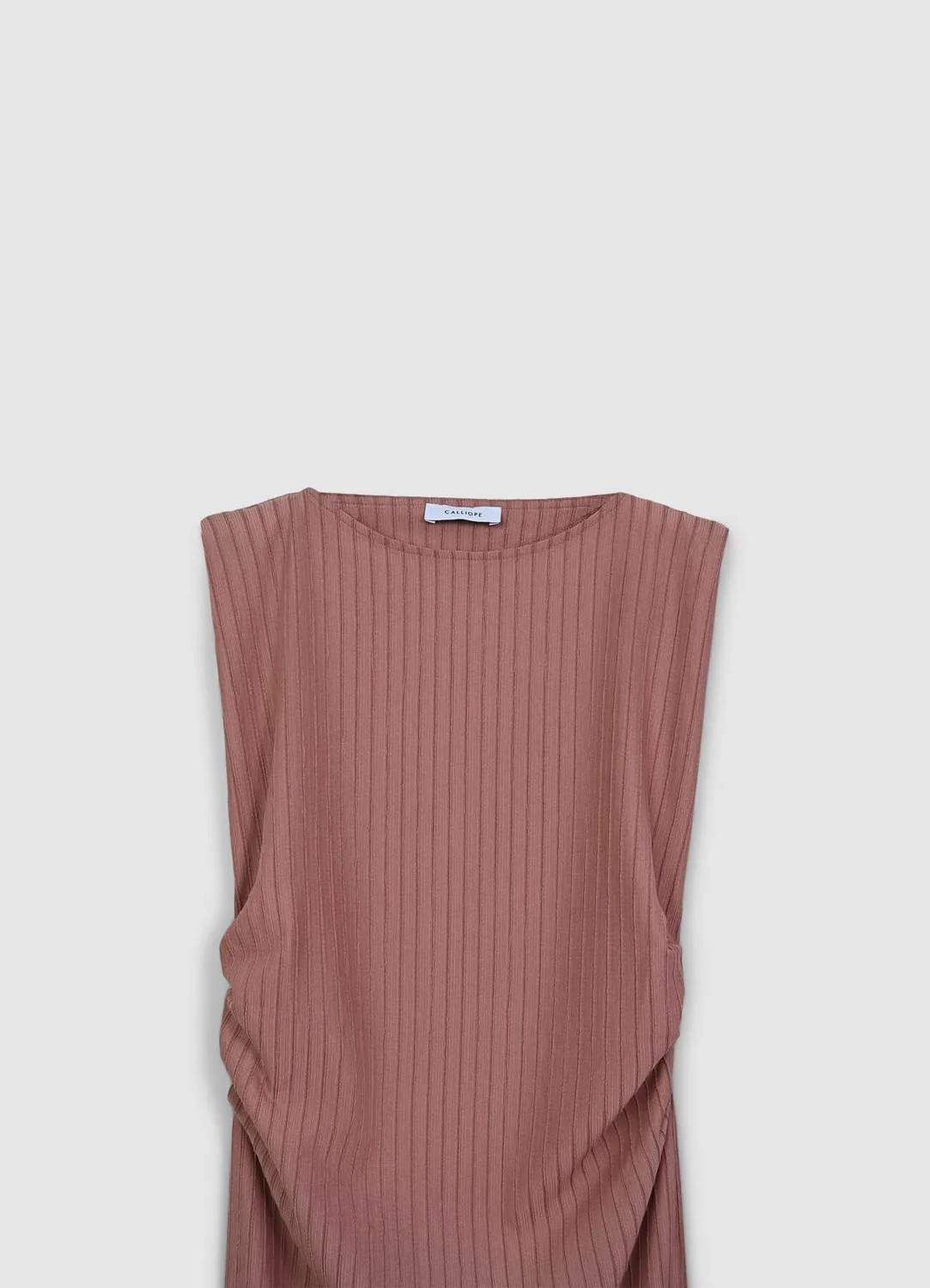 Calliope robe longue rayures relief femme sans manches