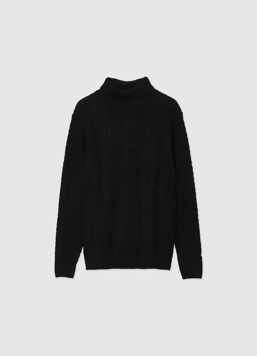 Calliope pull col roulé à tresses homme uni
