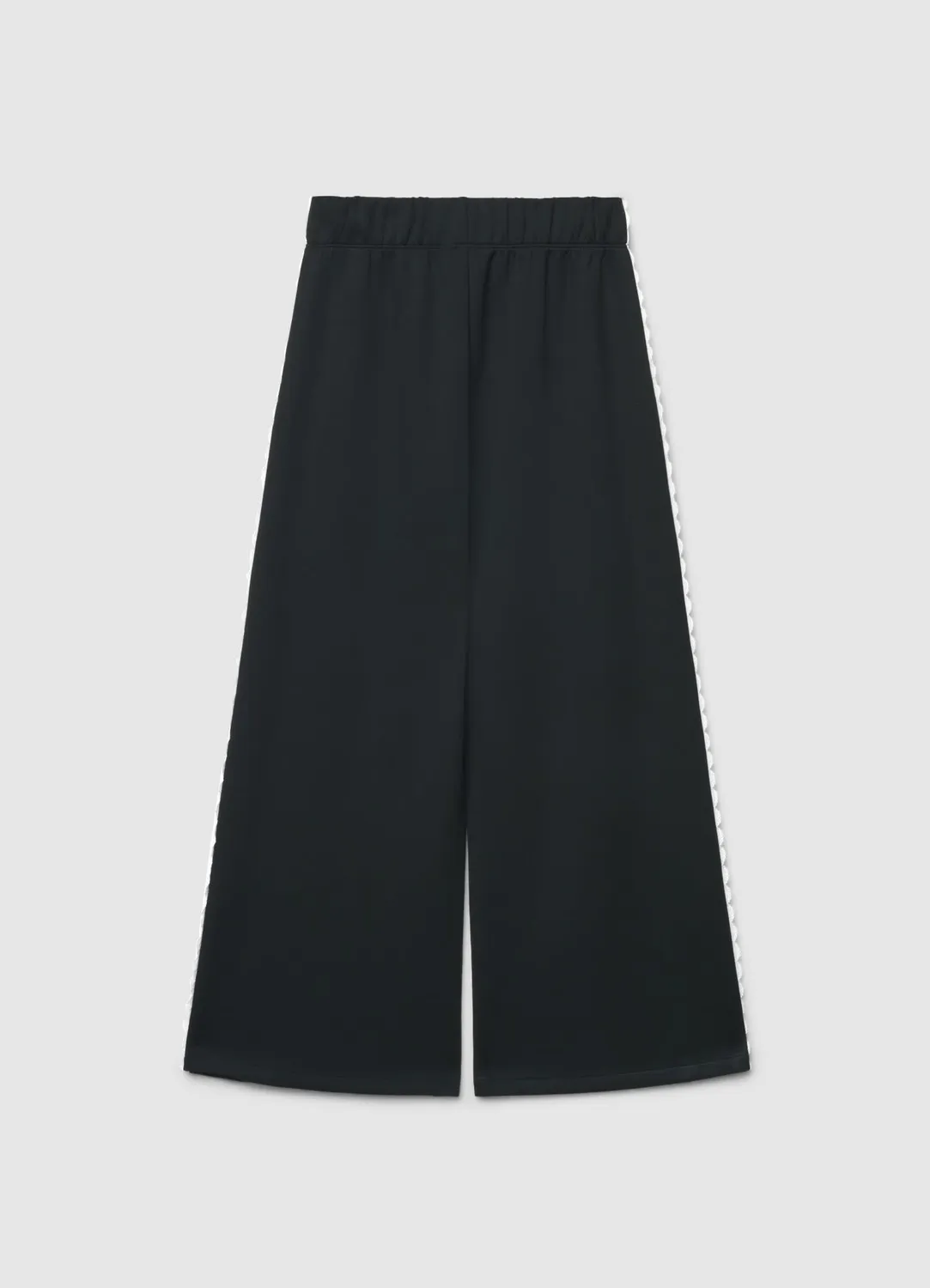 Calliope pantalon large fille inserts dentelle coton