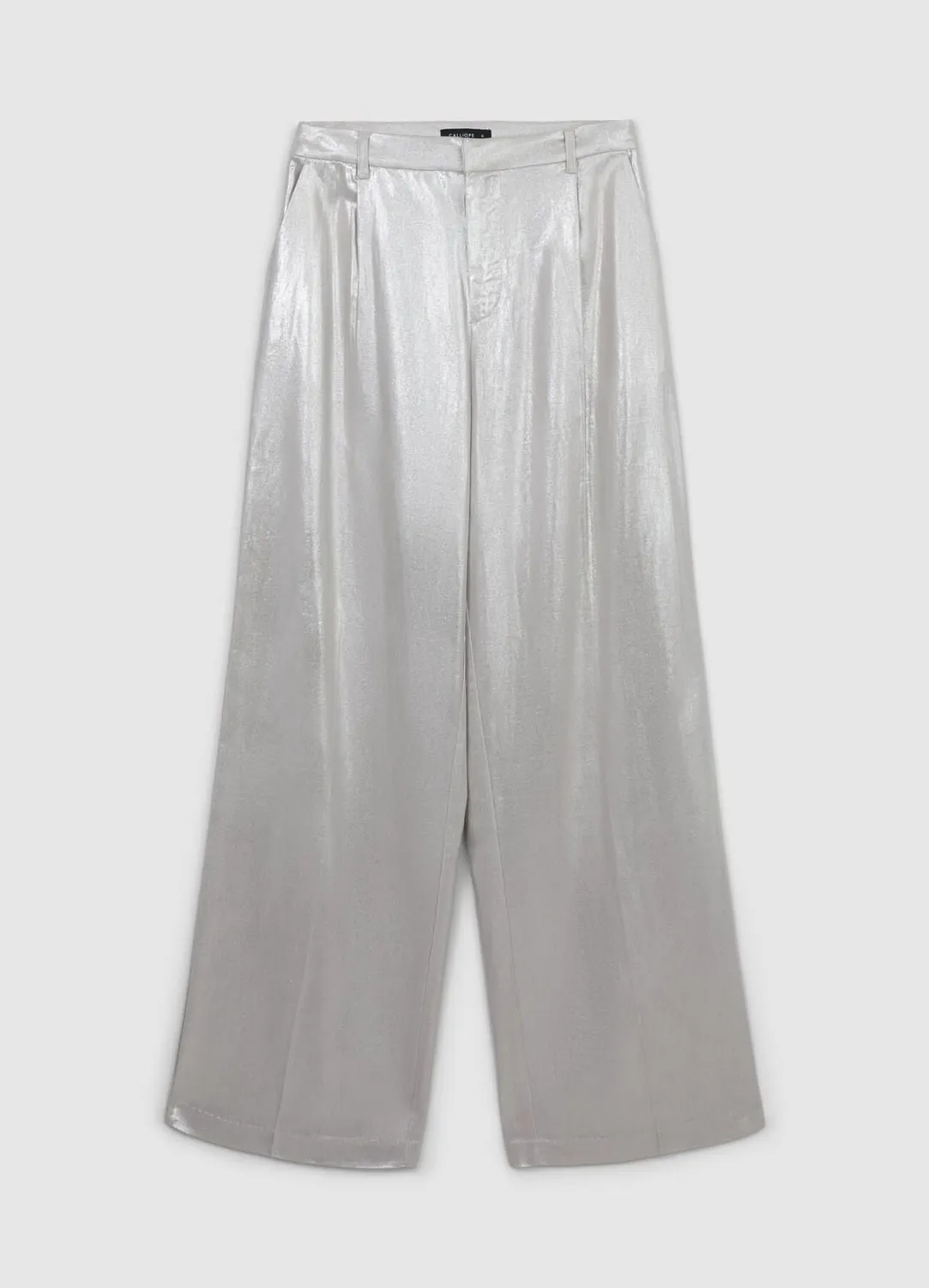 Calliope palazzo pantalon large femme effet enduit