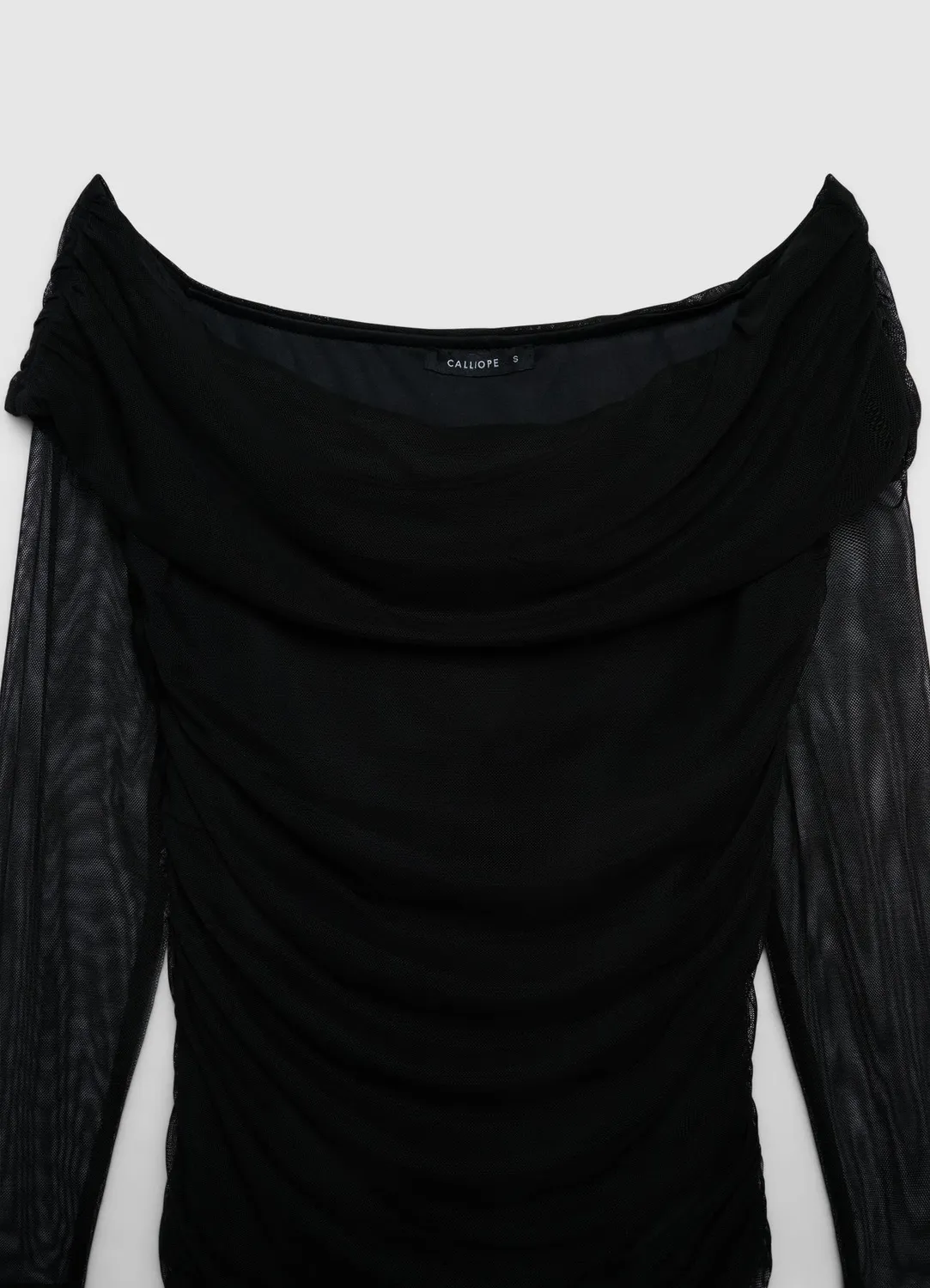 Calliope t-shirt femme épaules dénudées tulle froncé