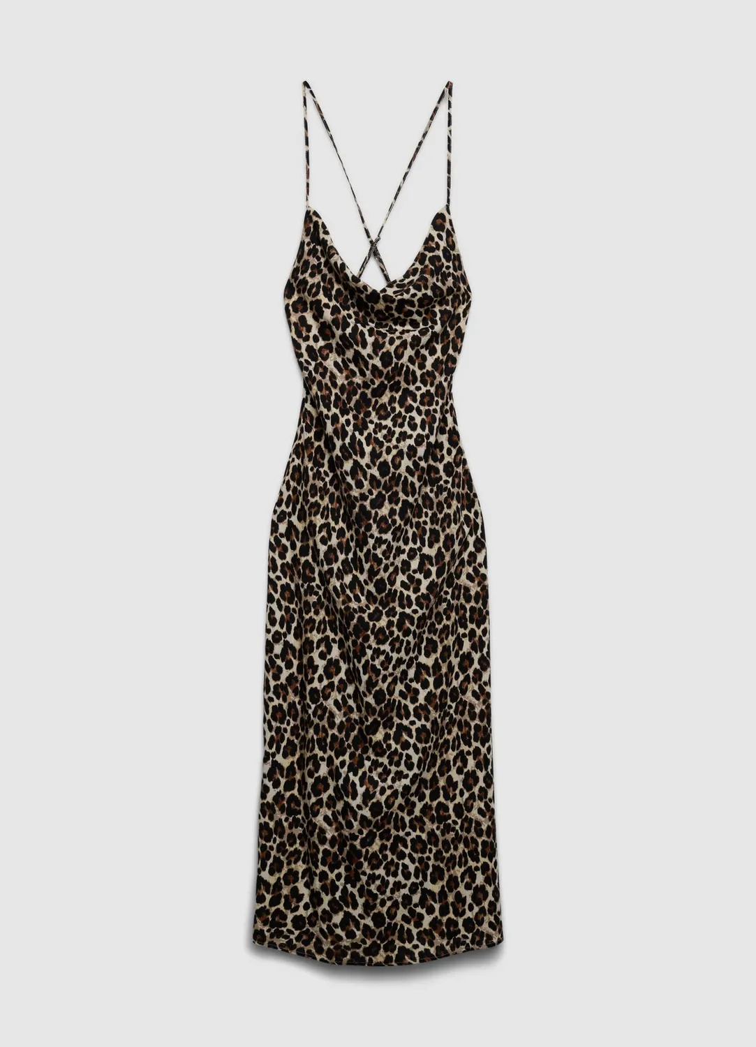 Calliope robe longue drapée animalier taille S