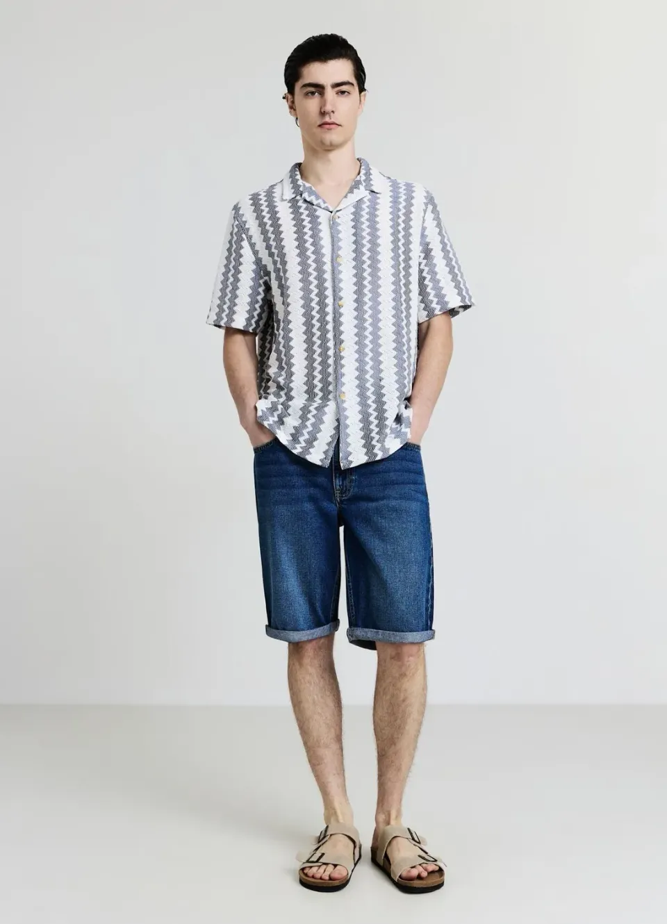Calliope short jean 5 poches homme regular bleu