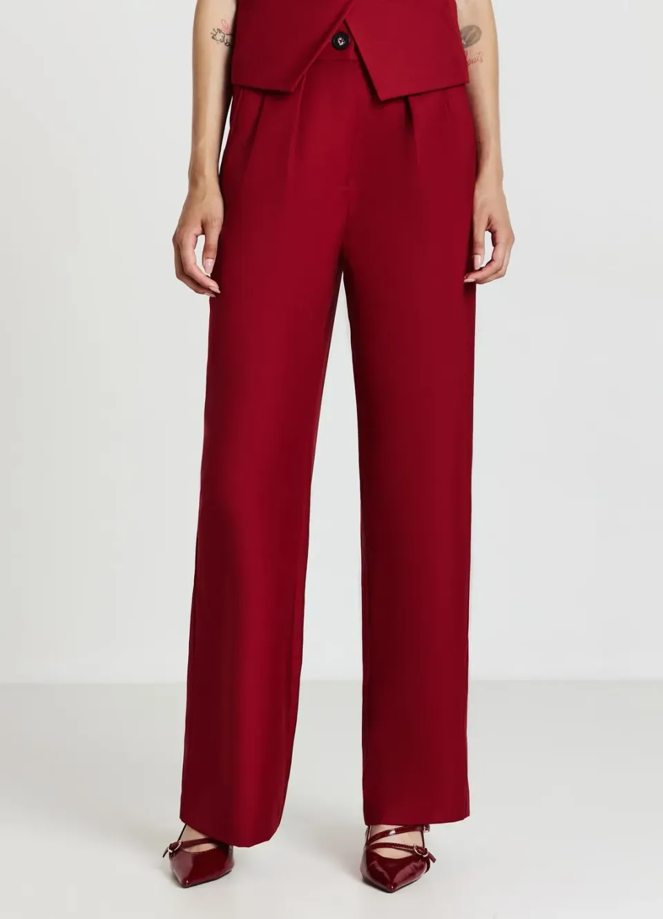 Calliope pantalon palazzo pinces femme bureau
