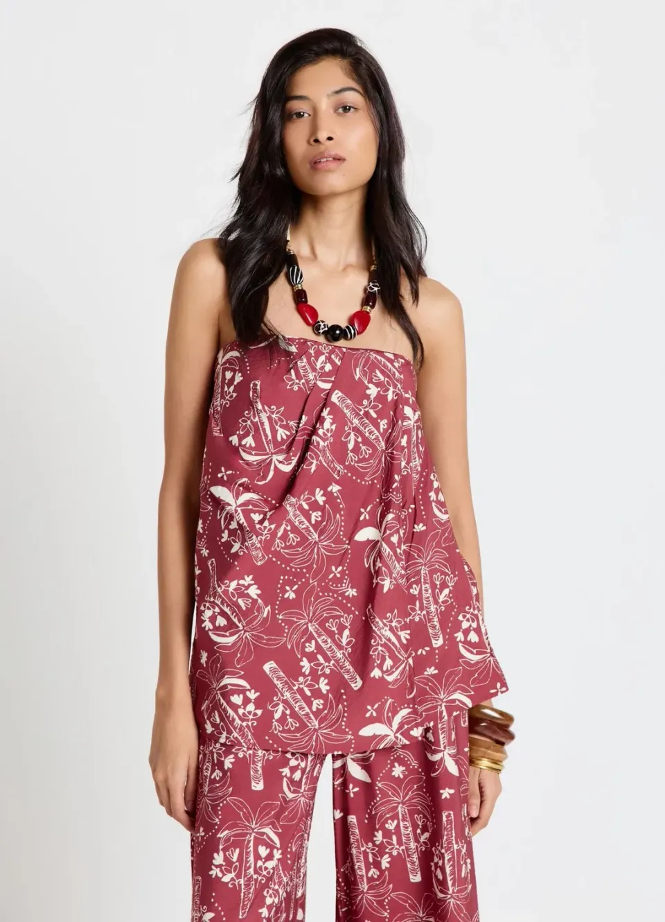 Calliope jupe paréo femme imprimé palmiers taille S