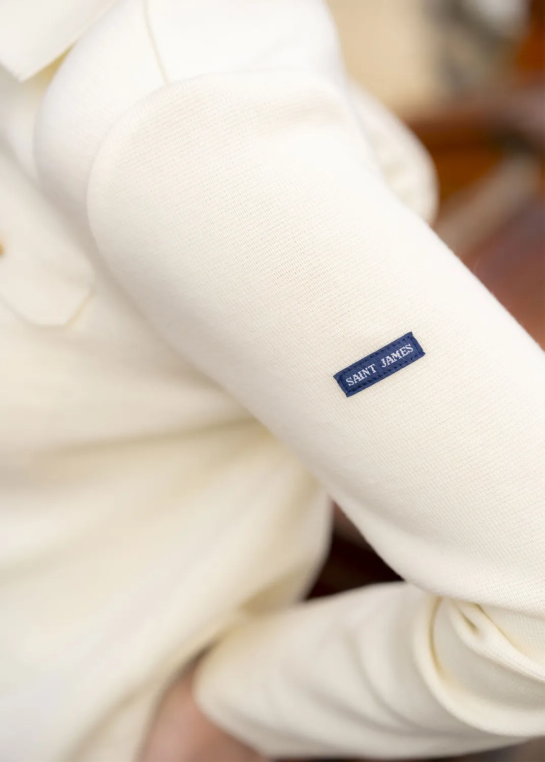 Saint James Richelieu veste écume laine Marine