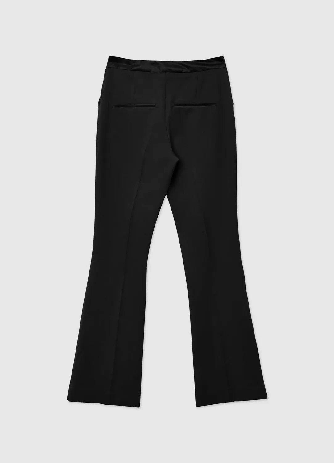 Calliope pantalon flare femme bande satin coupe regular