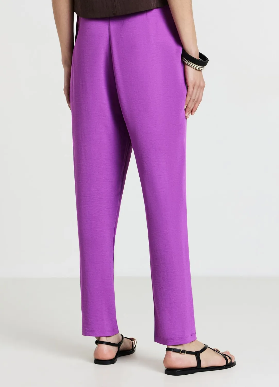 Calliope pantalon noué femme taille S uni fluide