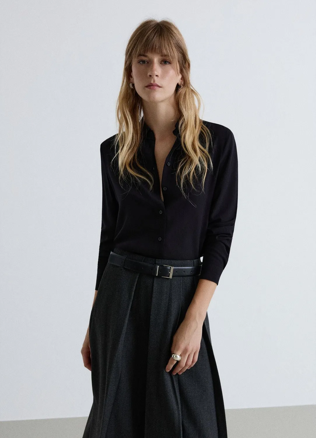 Calliope Chemise classique unie femme viscose