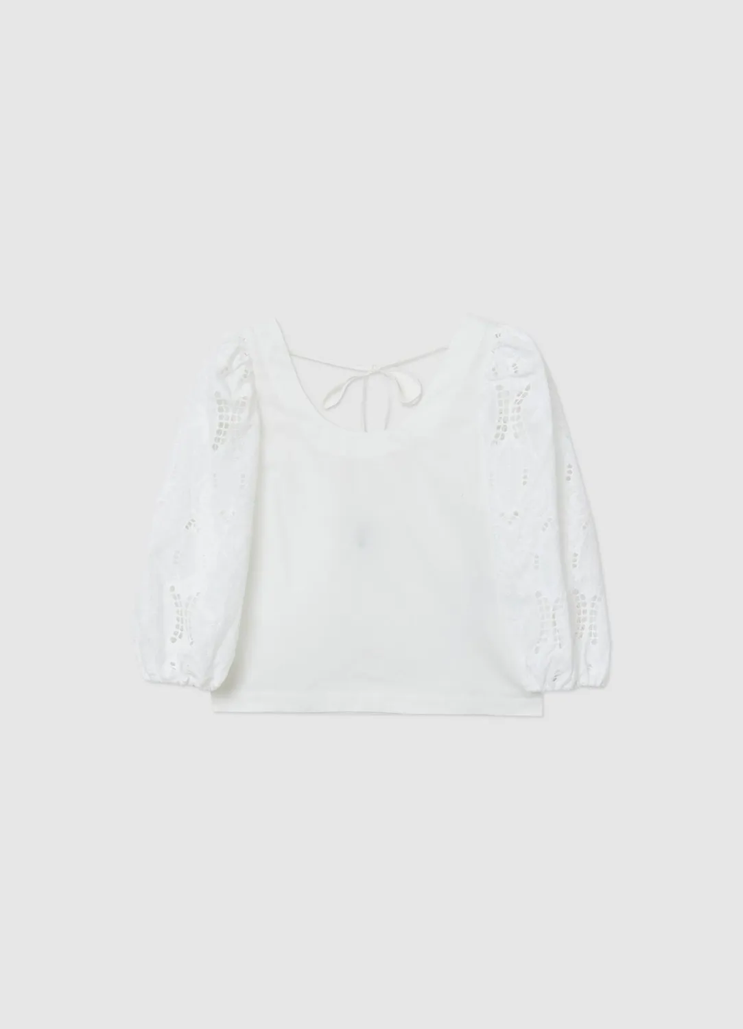 Calliope Blouse Broderie Anglaise Manches Longues
