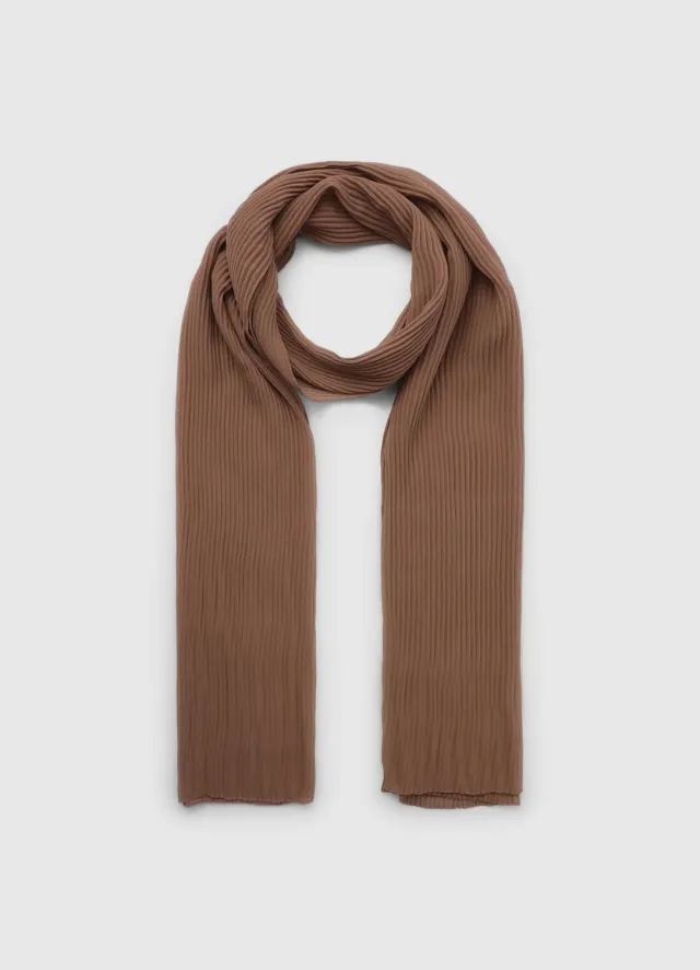 Calliope foulard plissé femme uni 180x50 cm