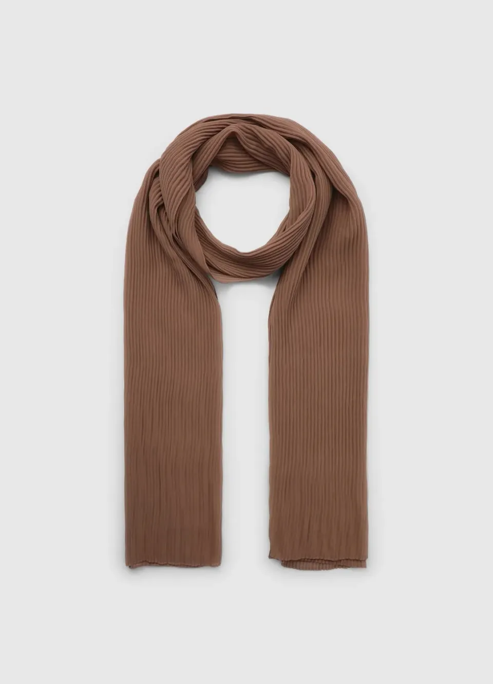 Calliope foulard plissé femme uni 180x50 cm