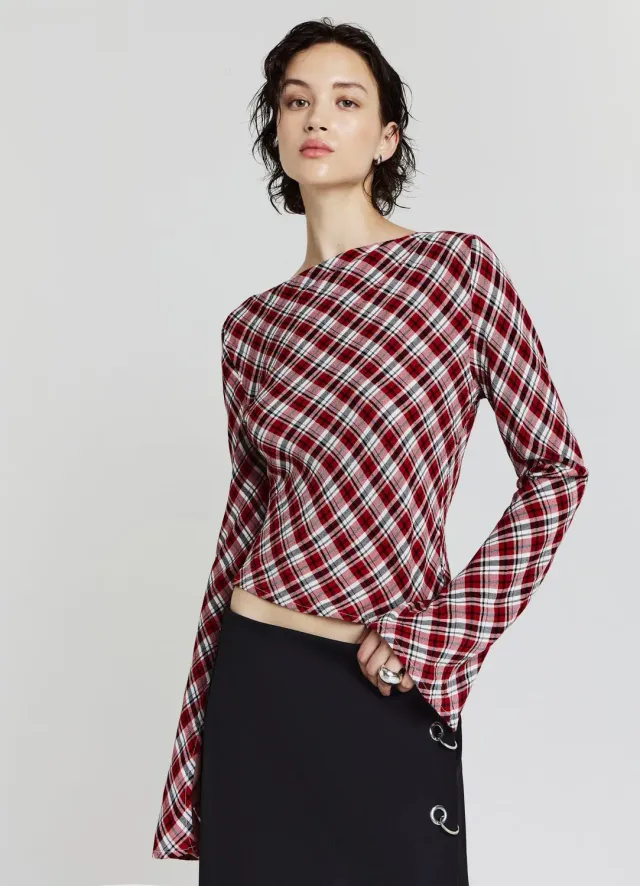 Calliope blouse femme col châle à motifs