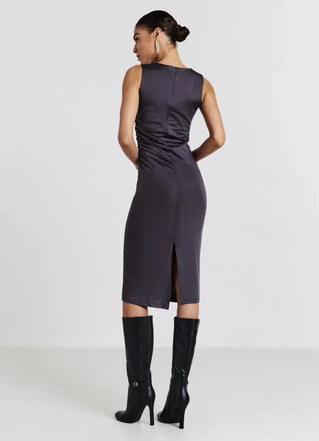 Calliope Atelier robe longue froncée femme unie