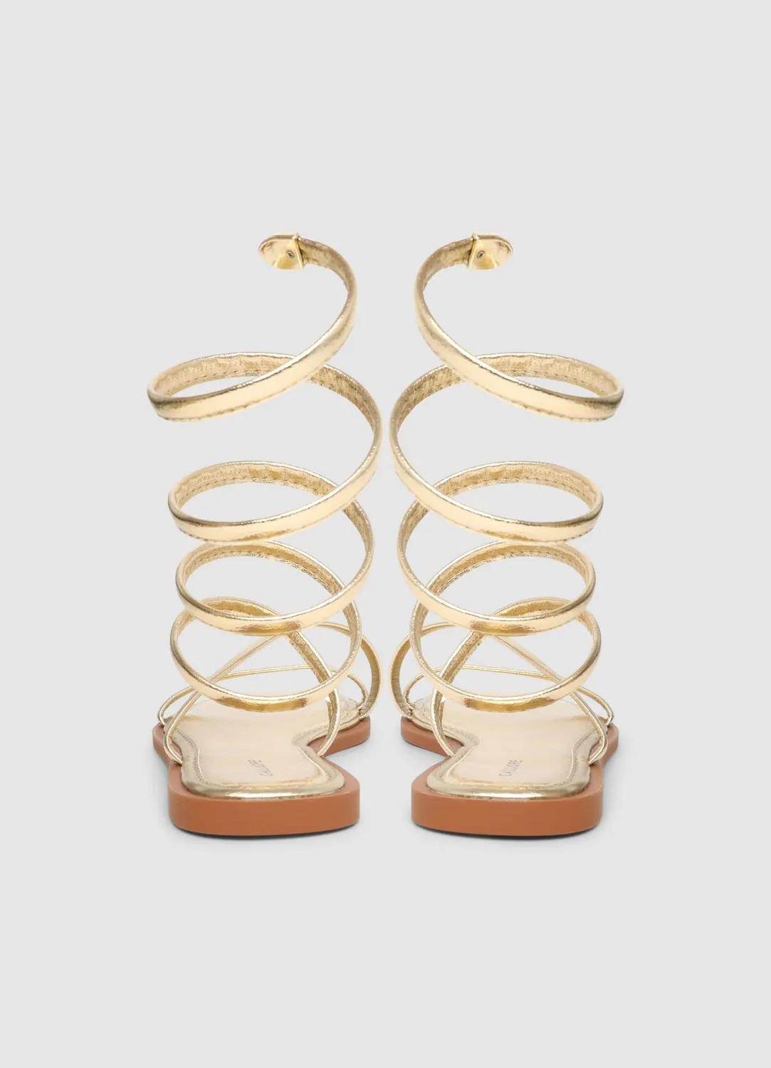 Calliope sandales plates spirale femme bout carré