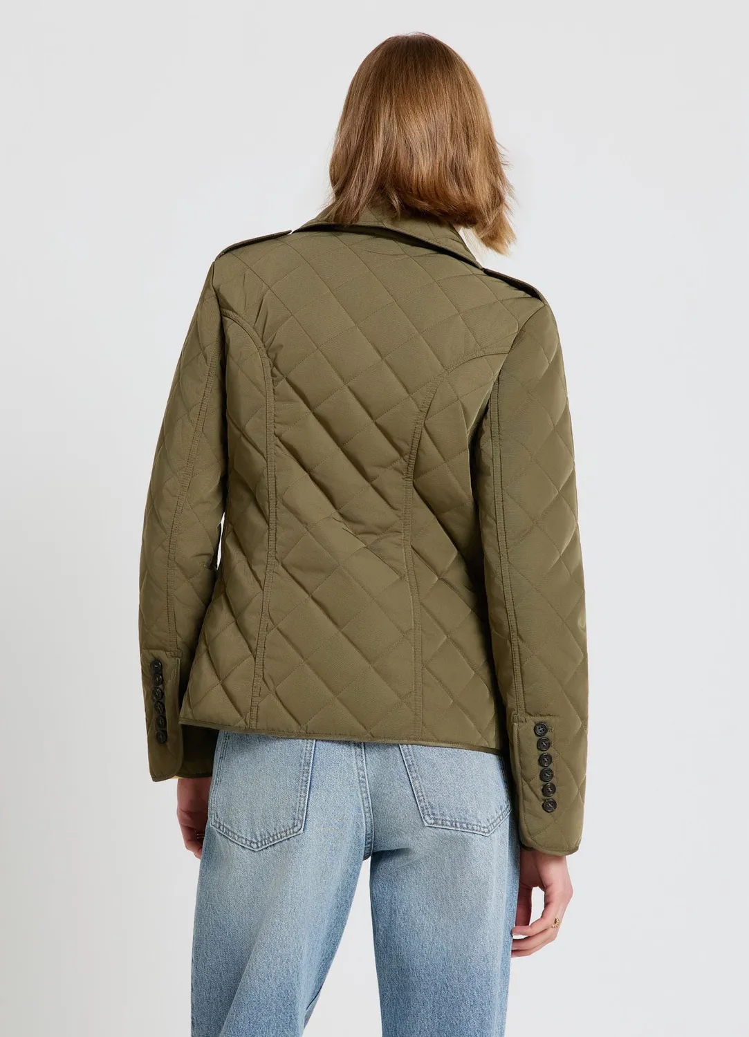 Calliope veste matelassée losanges col chemise femme