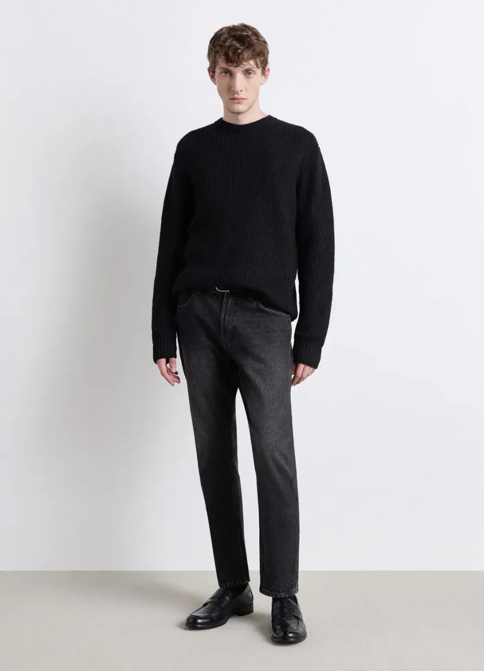 Calliope jean crop droit homme 5 poches uni