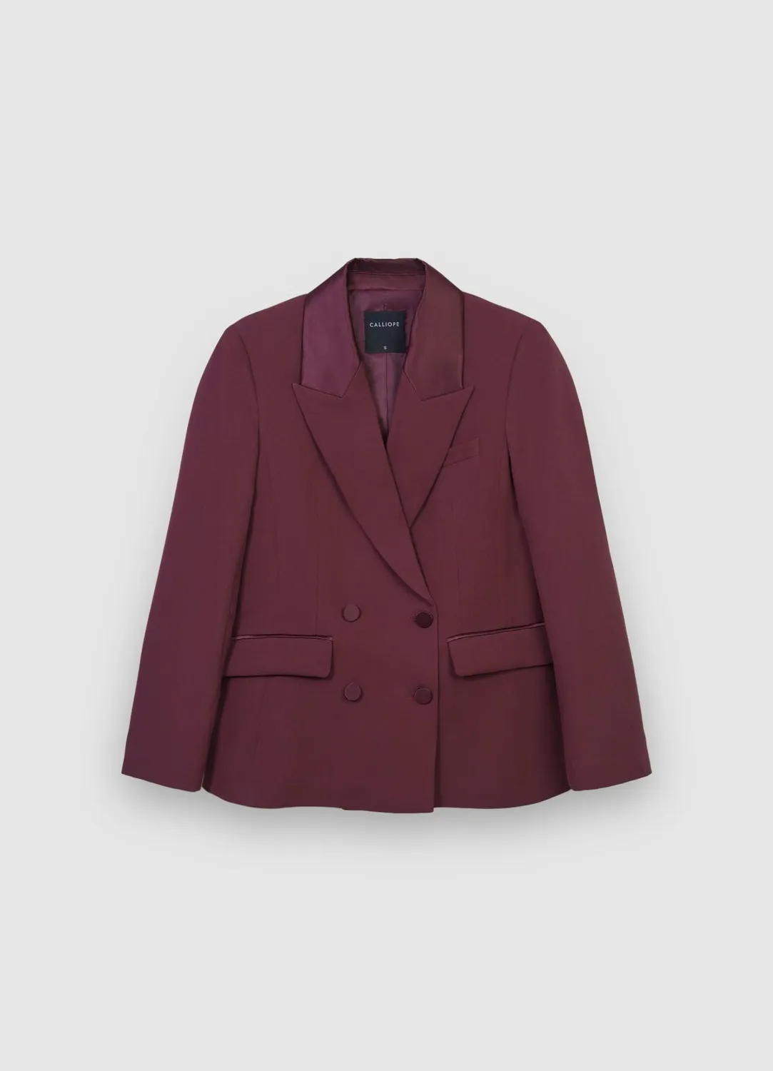 Calliope blazer double boutonnage femme satiné