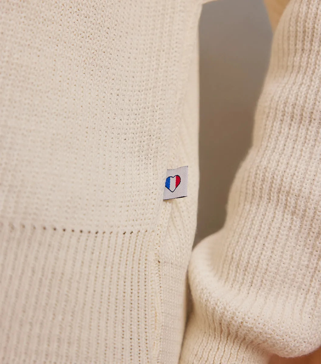 Cocorico Margaux pull femme écru laine