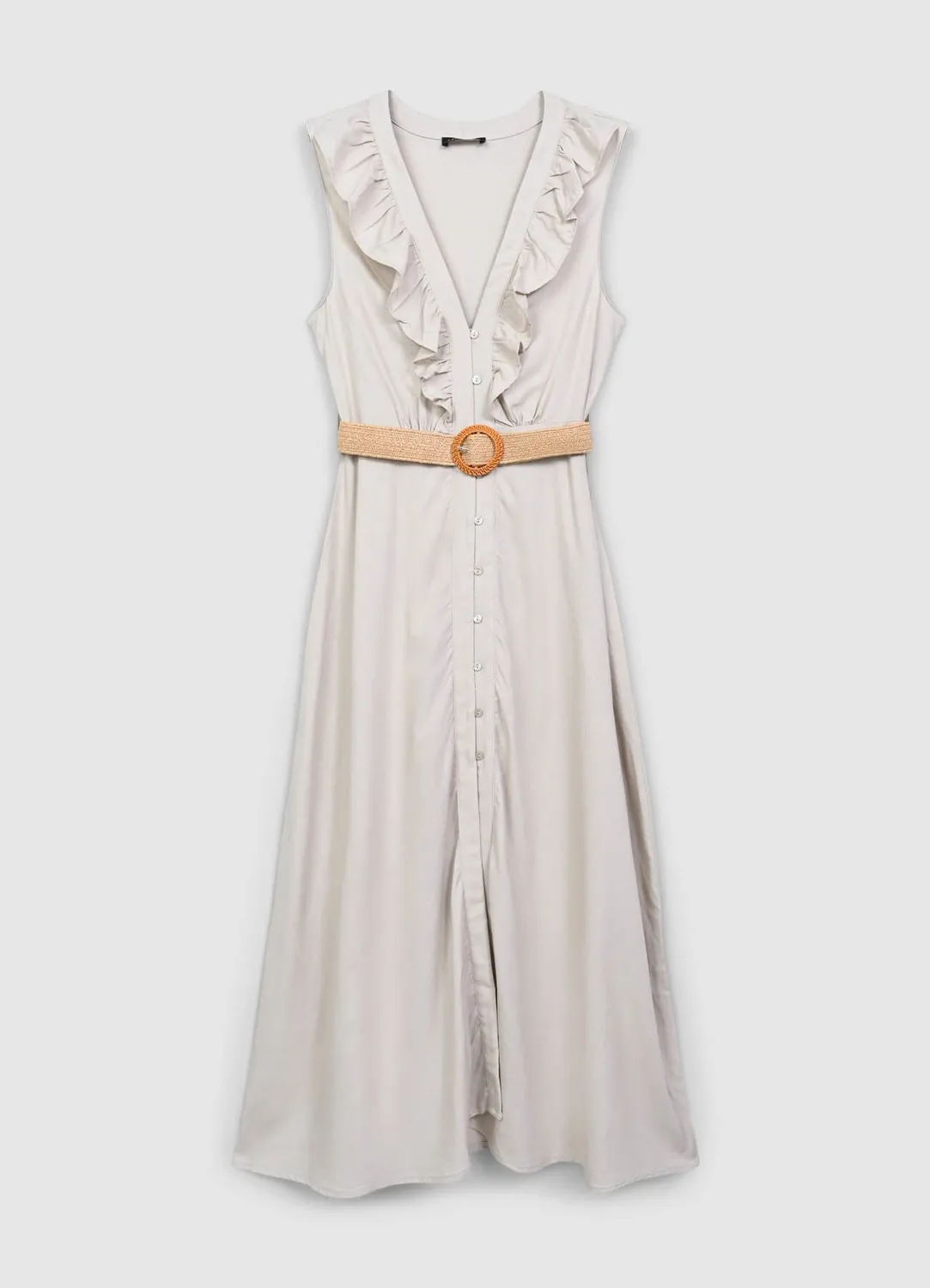 Calliope Chemisier Robe longue volants ceinture