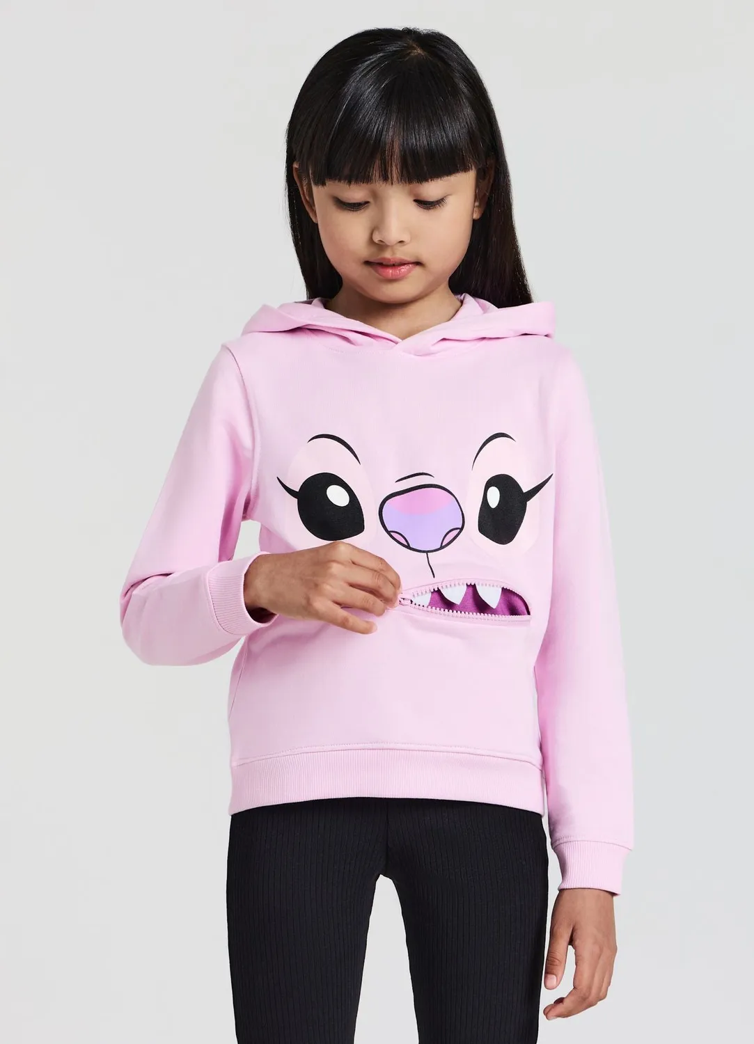 Calliope Angel sweat fille à capuche poche zippée