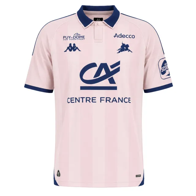 Kappa 222 Banda Kombat Away Clermont Foot 63 maillot rose enfant