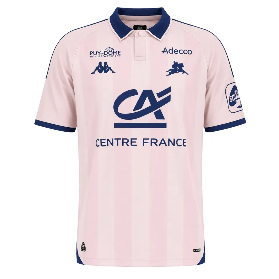 Kappa 222 Banda Kombat Away Clermont Foot 63 maillot rose enfant