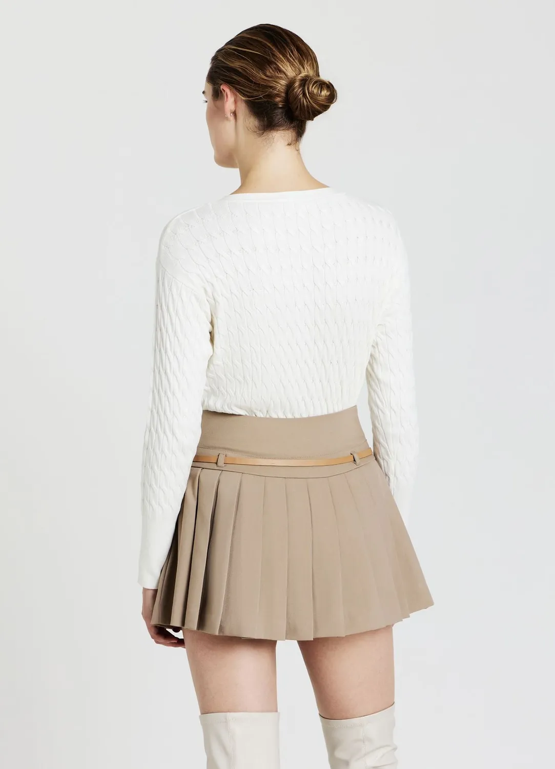 Calliope skort plissé femme jupe-short ceinture