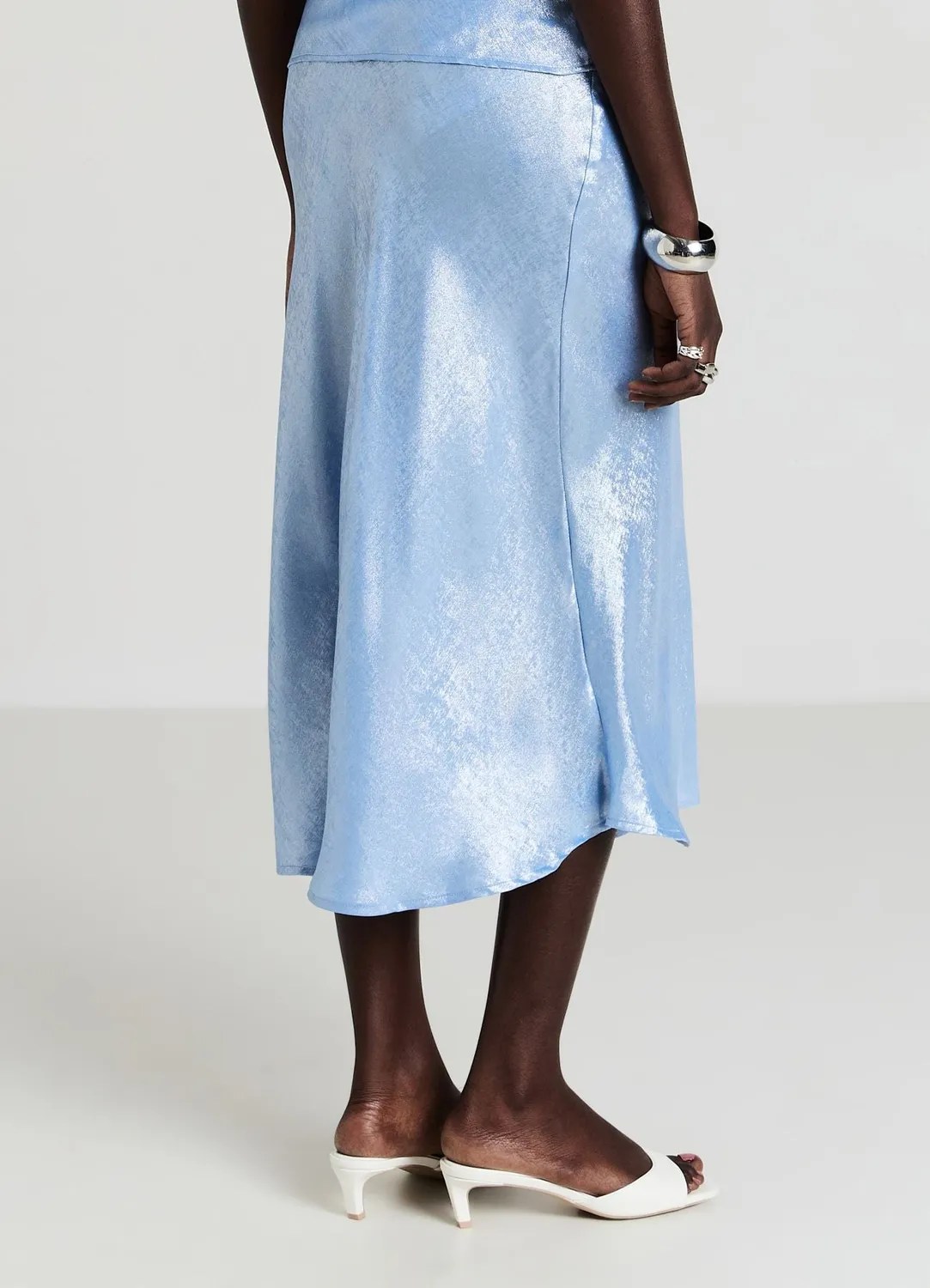 Calliope jupe midi cangiante femme taille élastique