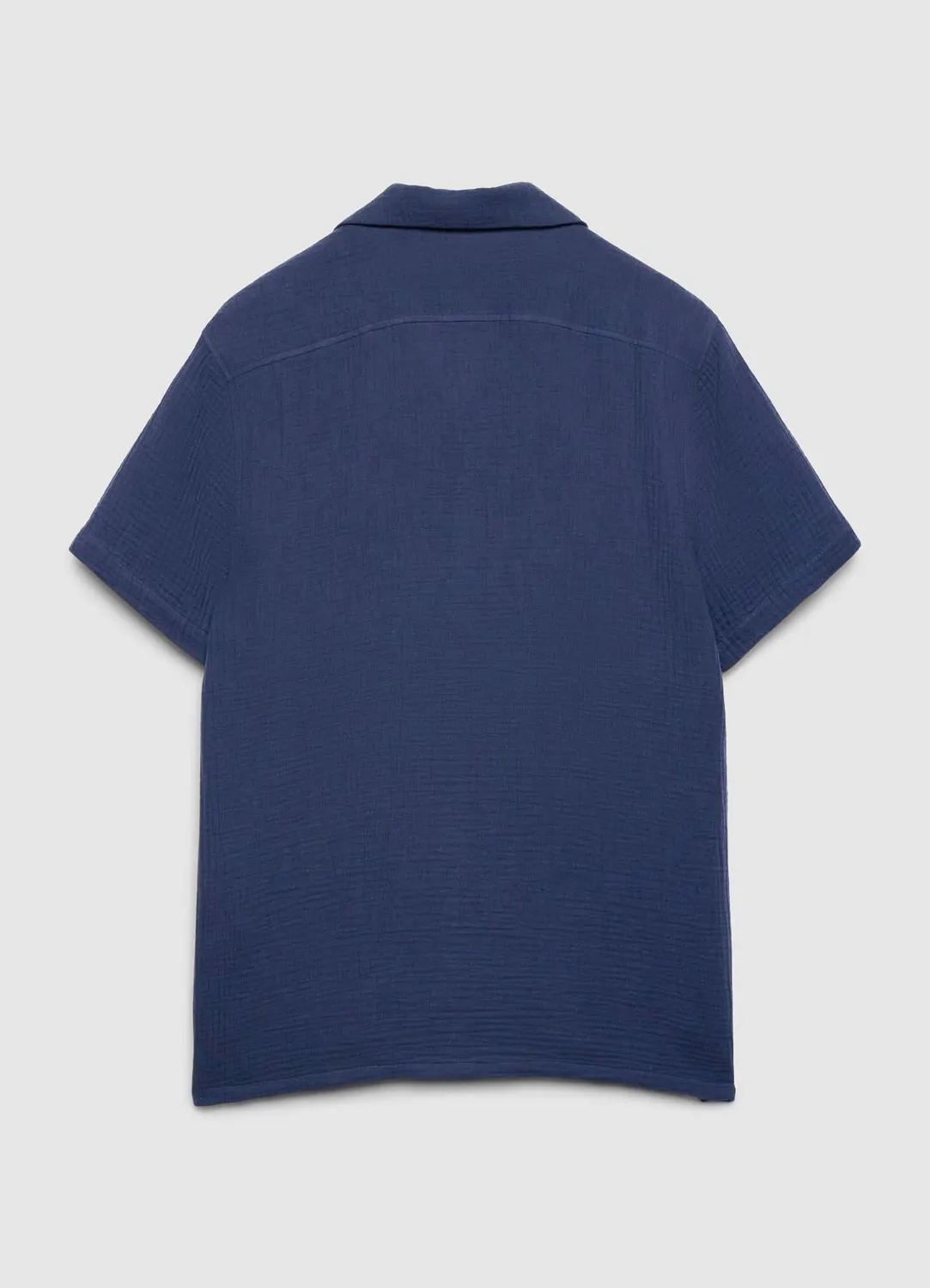 Calliope chemise bowling unie homme manches courtes