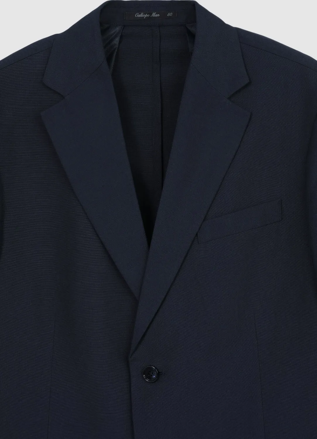 Calliope Veste monopetto lin homme coupe droite