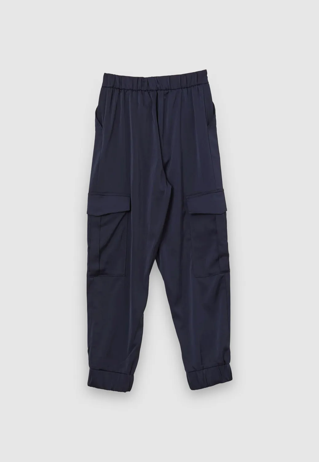 Calliope pantalon cargo satiné femme