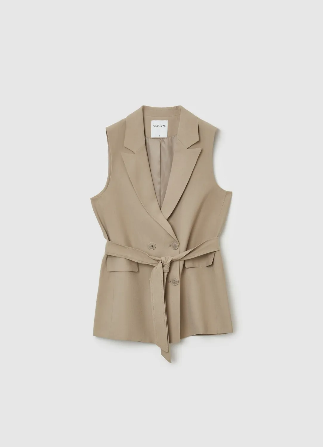 Calliope gilet double boutonnage ceinture