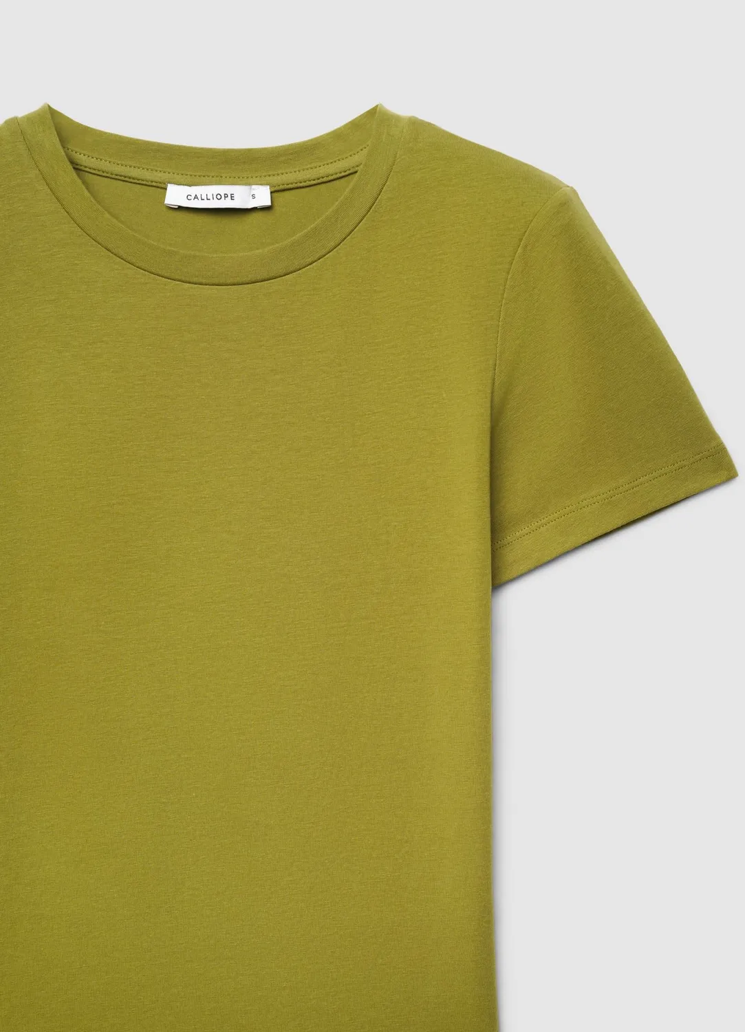 Calliope Tinta Unita t-shirt uni col rond femme