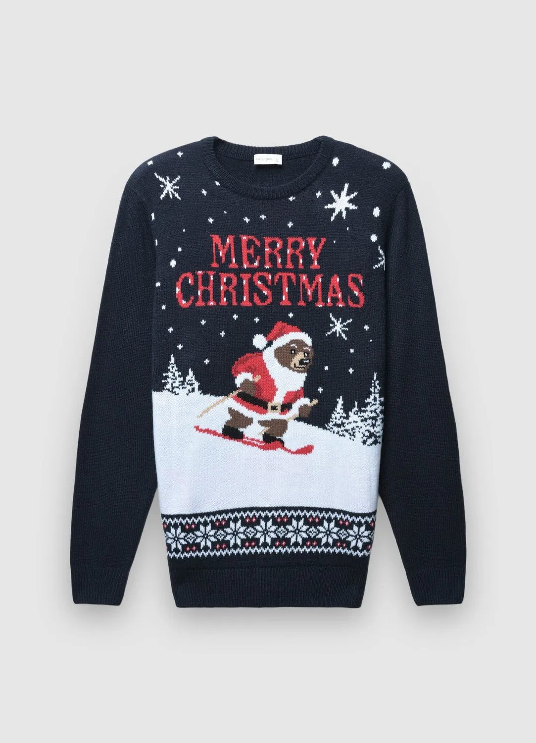 Calliope pull noël homme col rond manches longues