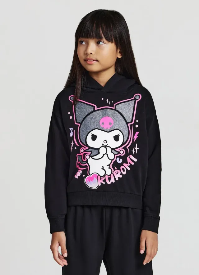 Calliope sweat capuche Kuromi fille en coton