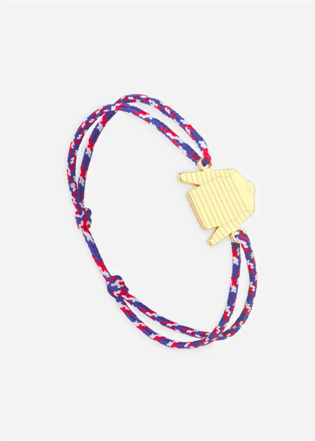Saint James bracelet Marinière x Le Vent à la Française or/tricolore