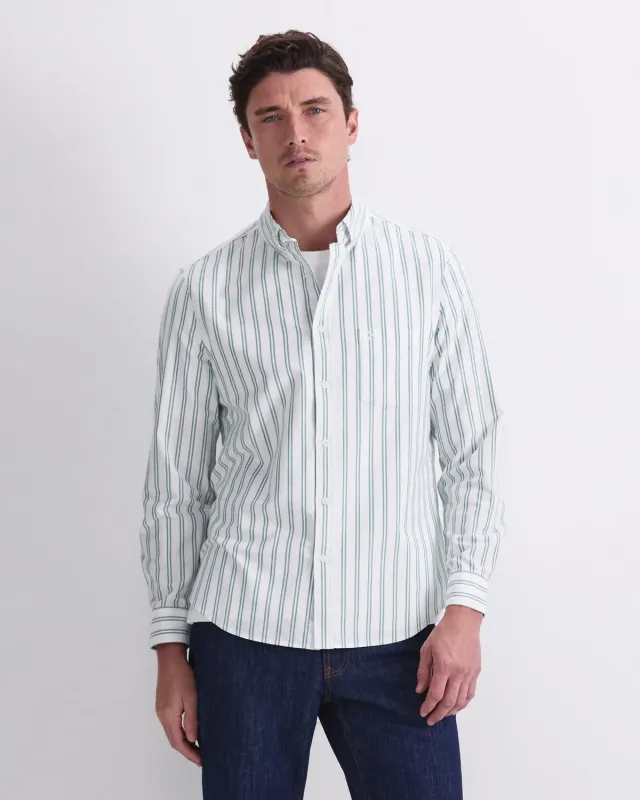 Sportscraft Oxford Long Sleeve Stripe Shirt chemise coton