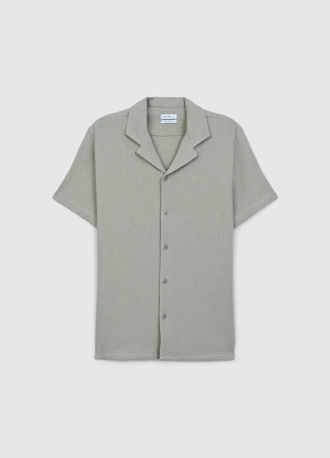 Calliope chemise bowling homme coton manches courtes